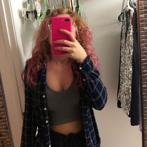 🙂blue and white flannel